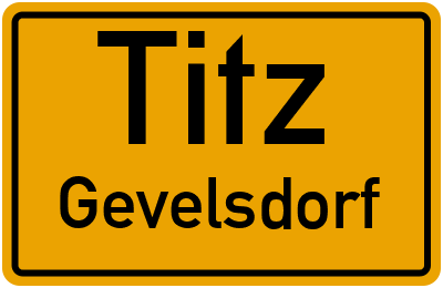 Ortsschild Titz Gevelsdorf