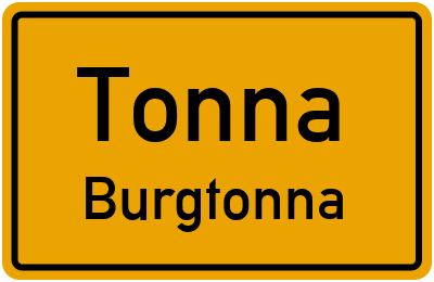 Straßenverzeichnis Tonna Burgtonna