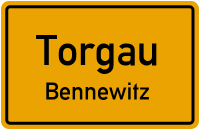 Ortsschild Torgau Bennewitz