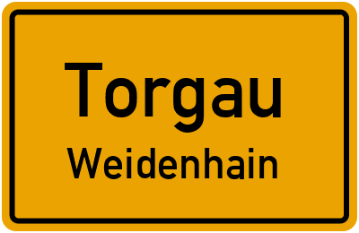 Straßenverzeichnis Torgau Weidenhain
