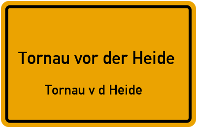 Straßenverzeichnis Tornau vor der Heide Tornau v d Heide