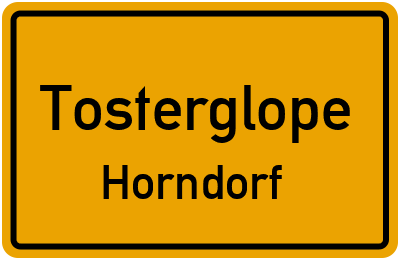 Ortsschild Tosterglope Horndorf