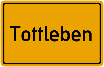 Ortsschild von Gemeinde Tottleben in Thüringen