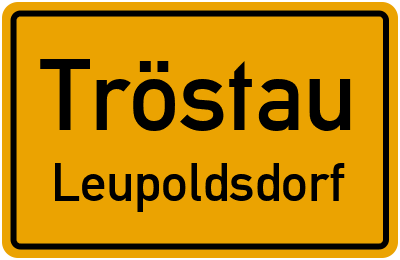 Ortsschild Tröstau Leupoldsdorf