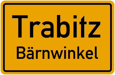 Ortsschild Trabitz Bärnwinkel