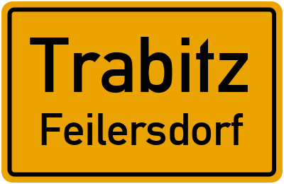 Ortsschild Trabitz Feilersdorf