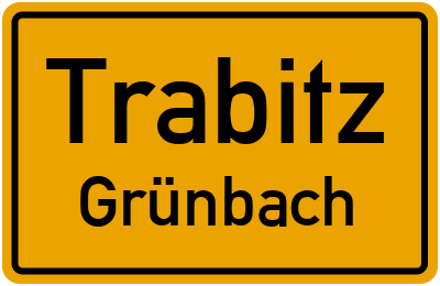 Ortsschild Trabitz Grünbach