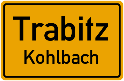 Ortsschild Trabitz Kohlbach