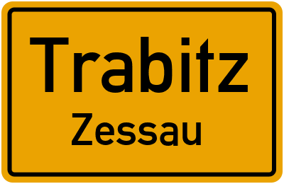 Ortsschild Trabitz Zessau