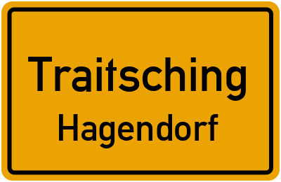 Ortsschild Traitsching Hagendorf