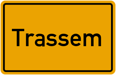 Ortsschild von Gemeinde Trassem in Rheinland-Pfalz