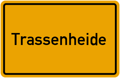 Ortsschild von Trassenheide in Mecklenburg-Vorpommern