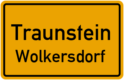 Ortsschild Traunstein Wolkersdorf