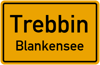 Straßenverzeichnis Trebbin Blankensee