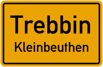 Straßenverzeichnis Trebbin Kleinbeuthen
