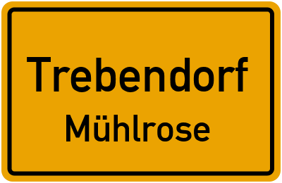 Straßenverzeichnis Trebendorf Mühlrose