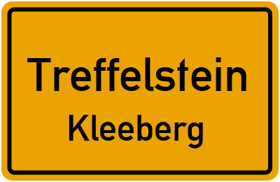 Ortsschild Treffelstein Kleeberg