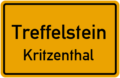 Ortsschild Treffelstein Kritzenthal
