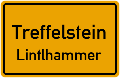 Ortsschild Treffelstein Lintlhammer