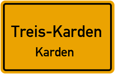 Straßenverzeichnis Treis-Karden Karden