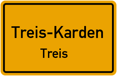 Ortsschild Treis-Karden Treis