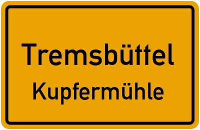 Straßenverzeichnis Tremsbüttel Kupfermühle