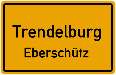 Ortsschild Trendelburg Eberschütz