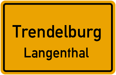 Ortsschild Trendelburg Langenthal