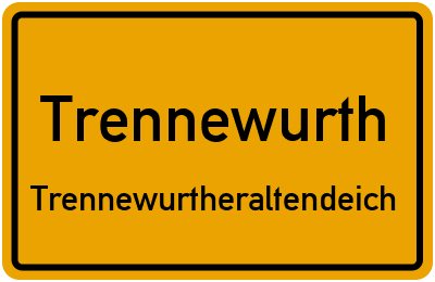 Straßenverzeichnis Trennewurth Trennewurtheraltendeich