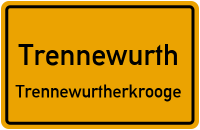 Straßenverzeichnis Trennewurth Trennewurtherkrooge