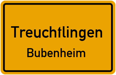 Ortsschild Treuchtlingen Bubenheim
