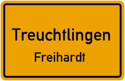 Ortsschild Treuchtlingen Freihardt
