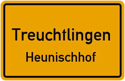 Ortsschild Treuchtlingen Heunischhof