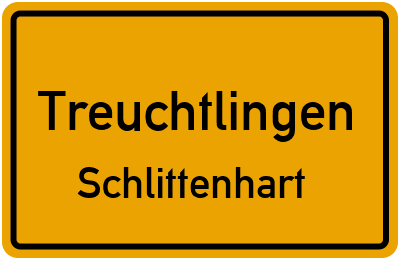 Ortsschild Treuchtlingen Schlittenhart