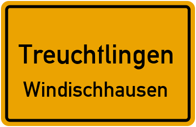 Ortsschild Treuchtlingen Windischhausen