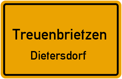Straßenverzeichnis Treuenbrietzen Dietersdorf