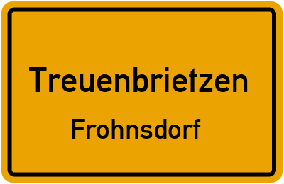Ortsschild Treuenbrietzen Frohnsdorf