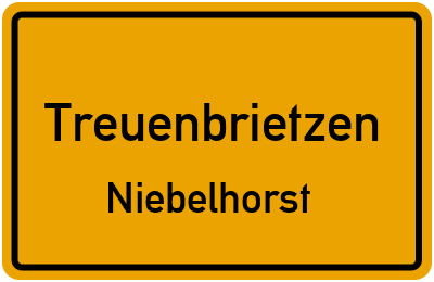 Ortsschild Treuenbrietzen Niebelhorst