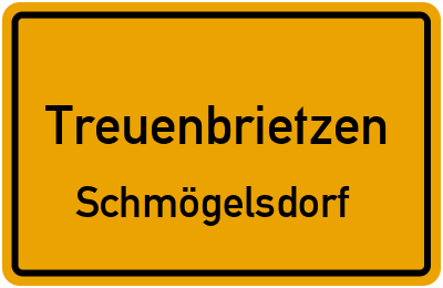 Ortsschild Treuenbrietzen Schmögelsdorf