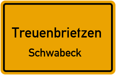 Ortsschild Treuenbrietzen Schwabeck