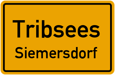 Straßenverzeichnis Tribsees Siemersdorf