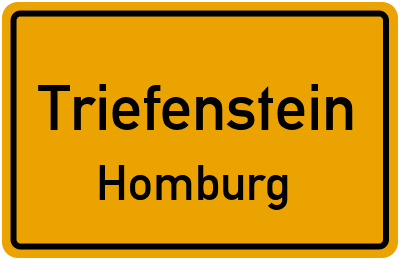 Ortsschild Triefenstein Homburg