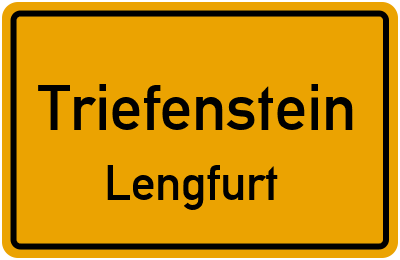 Ortsschild Triefenstein Lengfurt