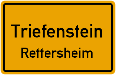 Ortsschild Triefenstein Rettersheim