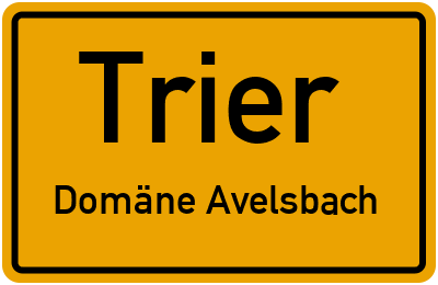 Straßenverzeichnis Trier Domäne Avelsbach