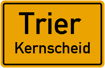 Ortsschild Trier Kernscheid