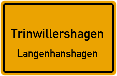 Straßenverzeichnis Trinwillershagen Langenhanshagen