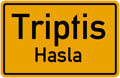 Straßenverzeichnis Triptis Hasla