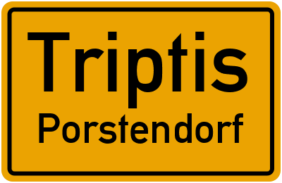 Straßenverzeichnis Triptis Porstendorf
