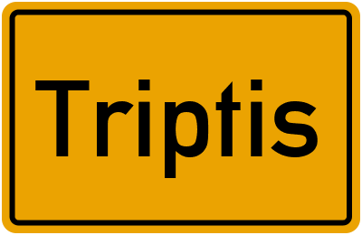 Ortsschild von Stadt Triptis in Thüringen